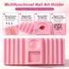 Nail Art Palette Pen Holder Desktop Storage Rack Nail Mold Tray Glue Mixing Pen Holder Color Palette Manicure Tools