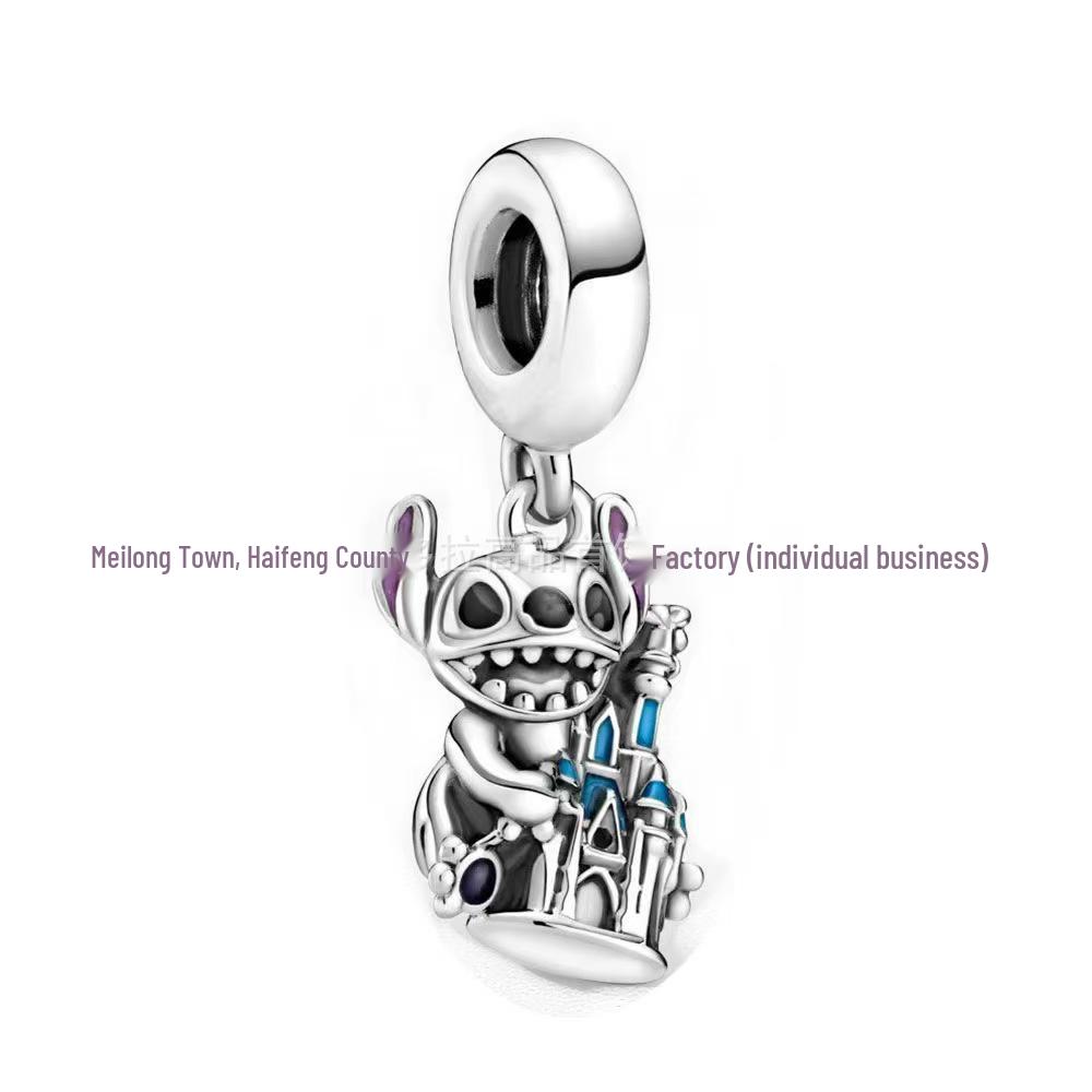 Panjia Srebro S925 Uroczy Kreskówkowy Anime Koralikowy Wisiorek Bransoletka Akcesoria