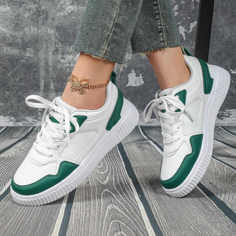 White Shoes Fashion Board Shoes for Women Fashion Casual Walking Shoes Men Leisure Sneakers PU Leather Trainers Waterproof