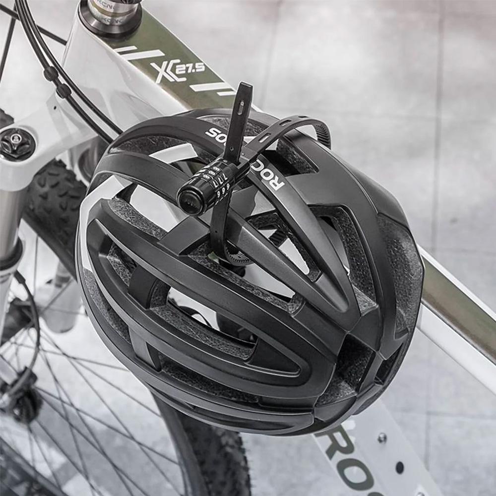 Bicycle lock for bicycle helmet, combination lock, 05m black