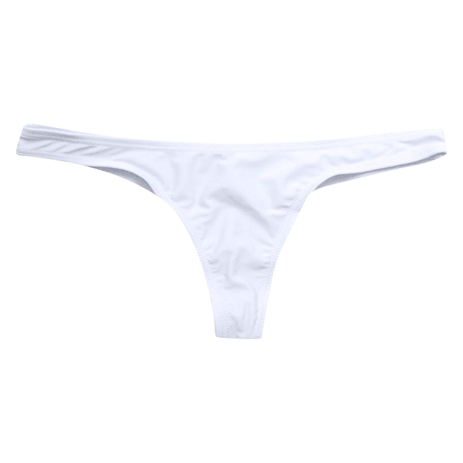 

Сексуальные женские однотонные плиссированные стринги бикини разноцветные купальники забавное нижнее белье S