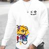 Casual Printed Simple Top Fashionable Loose Long-sleeved Crew Neck T-Shirts Men’s