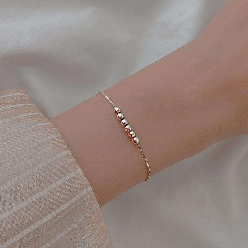 

Маленький шариковый браслет для женщин в 2024 году. Простой и сексуальный браслет для первокурсников. Персонализированная мода, новый корейский тренд.