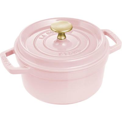 Staub Cocotte Round Sorbet Rose Pink Guss-Emaille-Topf IH Kompatibles japanisches Produkt mit Serien-Cocotte Round Sorbet Rose "Pico 16cm" Zweihand