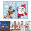 2pcs Christmas Window Decal Santa Claus Snowflake Stickers Winter Wall Decals for Kids Rooms New Year Christmas Window Decor