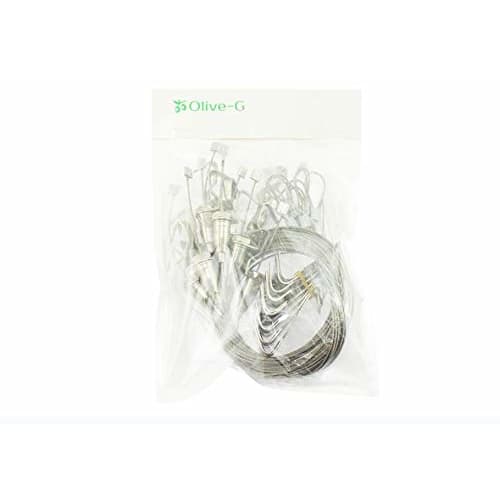 Olive-G Picture Rail Wire Hooks, 1.5m, 10-Piece Set