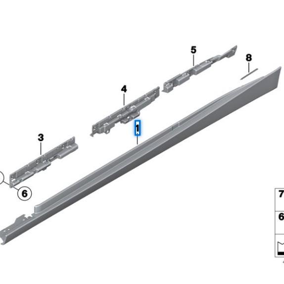 BMW 3 Series F34 GT Compatible Side Sill Trim (51777371889/51777371890)