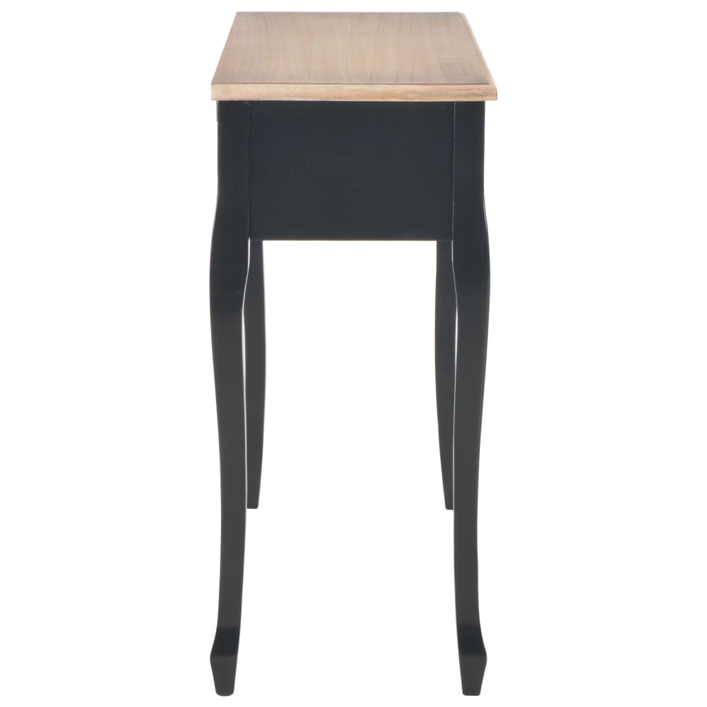 Dressing Table Console Table with 3 Drawers Black