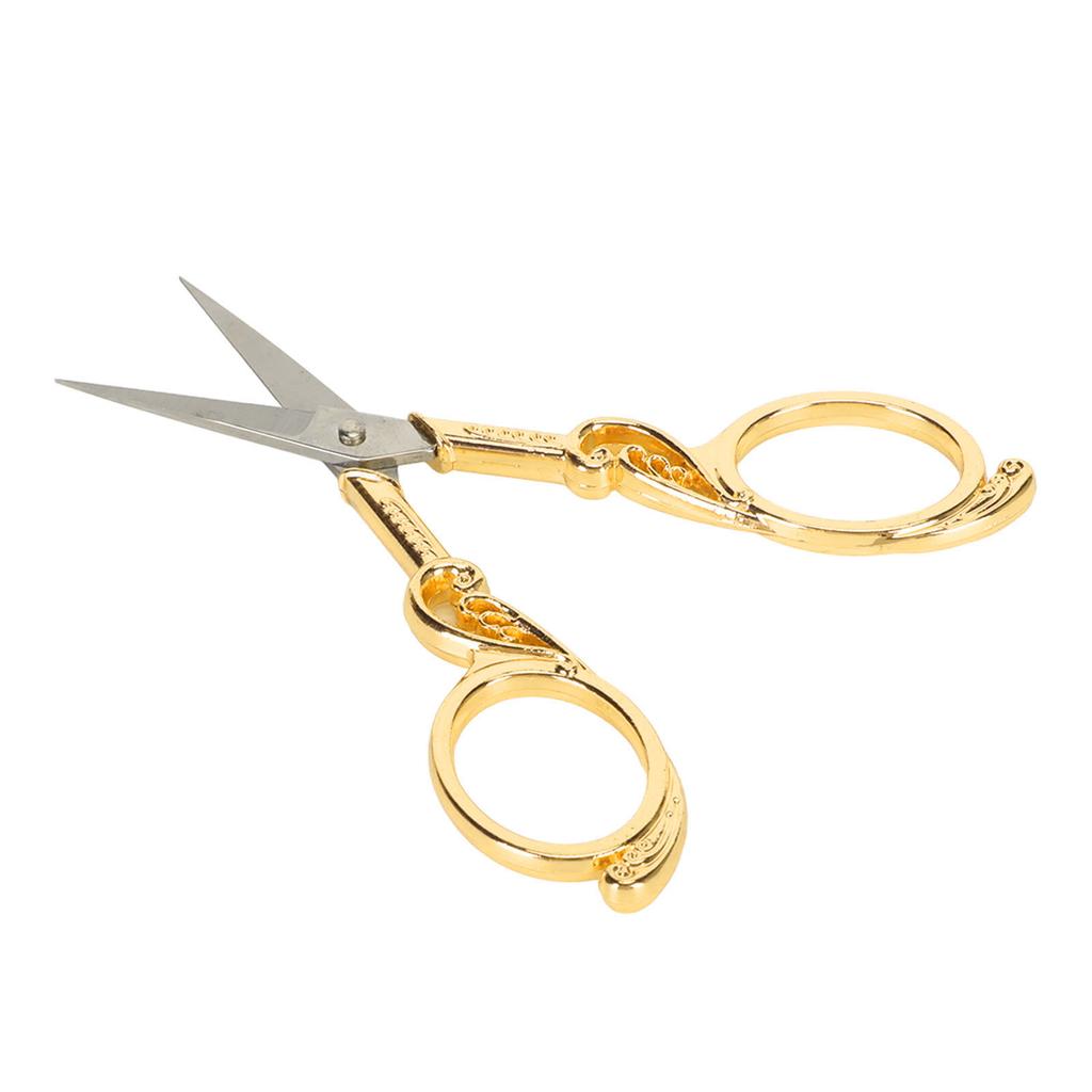 Vintage Scissors Stainless Steel Carved Handle Effort Saving Multifunction Craft Scissors for Embroidery Craft Art