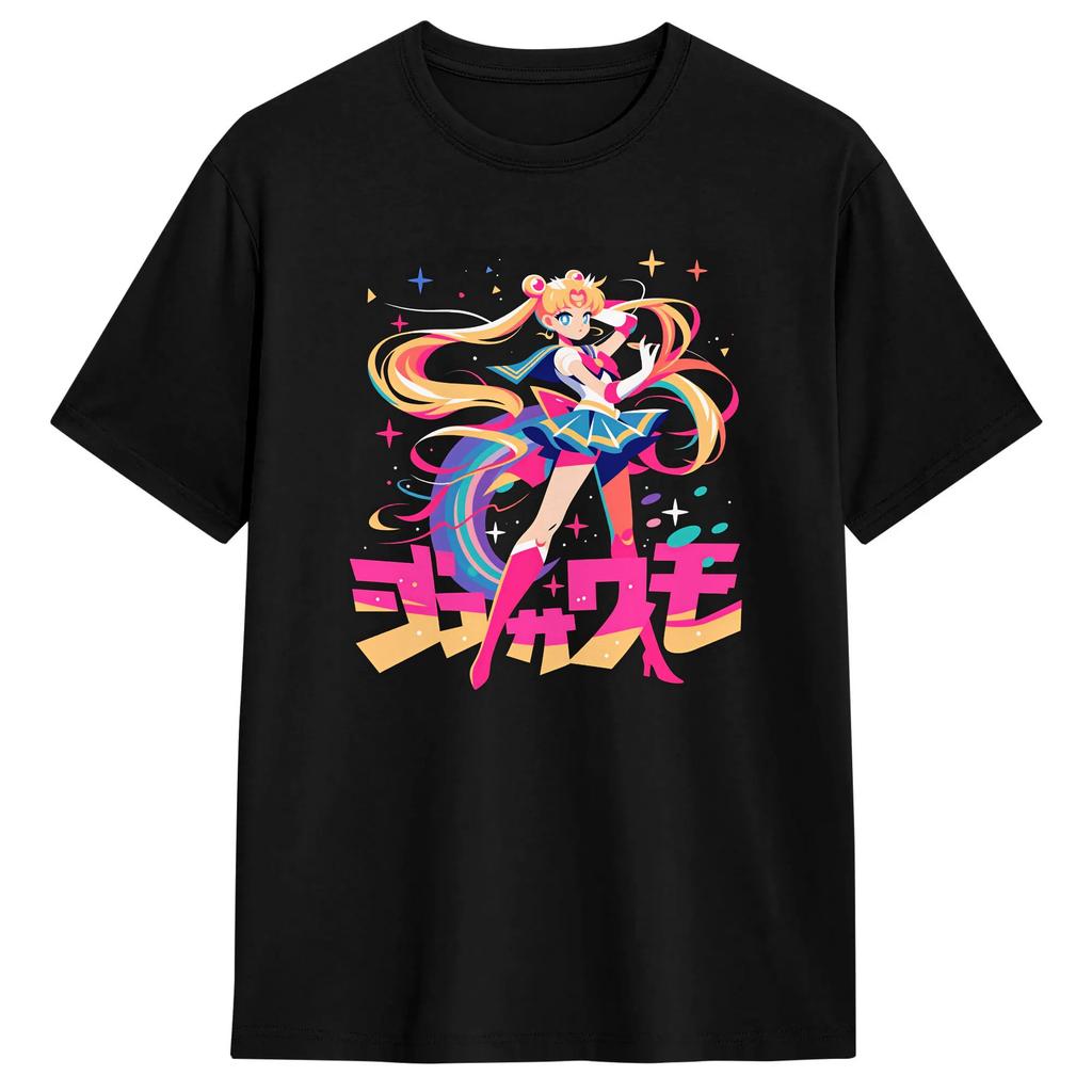 Men Moon Girl I Hate Mondays T Shirts 100% Cotton Clothing Vintage Short Sleeve Round Neck Tee Shirt Graphic Printed T-Shirts