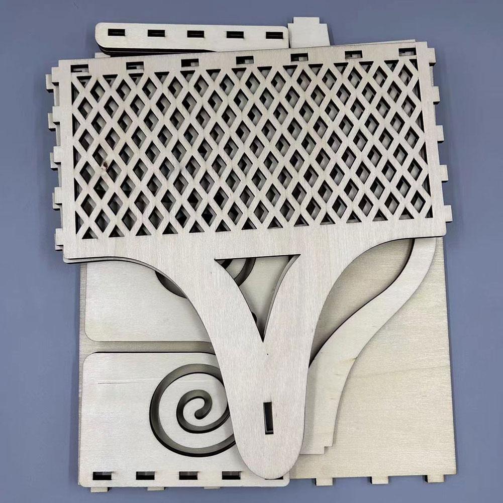 Laser-Cut Wooden Yarn Box Multifunctional Yarn Holder For Home Use