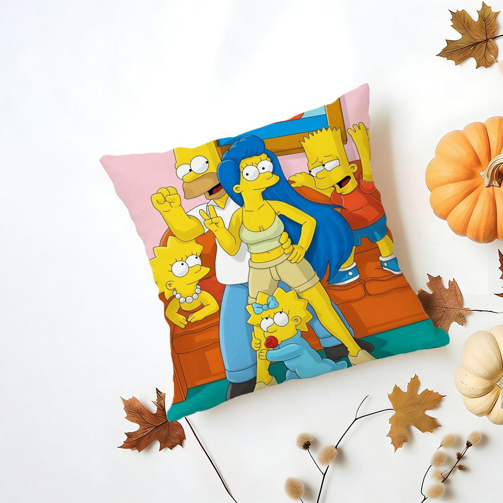 Simpsons La peliculaLos Cushion Cover Iceland Washable Linen Soft for Daily Sofa Bed Home Room Decor
