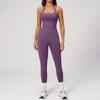 High elastic and quick-drying sports vest set, beautiful back yoga set, women's seamless knitted tight casual fitness wear