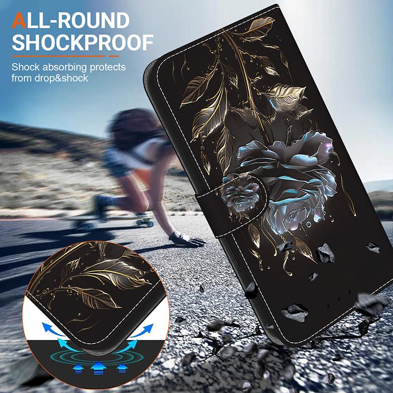 Stand Flip Wallet Case For Motorola MOTO G10 22 30 G51 52 42 62 72 73 G60 G7 PLAY PLUS G8 G9 POWER Cartoon Magnetic Book Cover