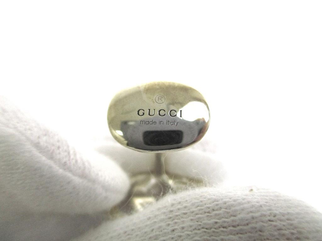 Manșete autentice GUCCI interlocking G Starling Silver Ag925 Manșete #9965 Reconditionate