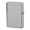 ZIPPO Flat Chrome Satin Official Import Lighter, Plain, Top, 230, Finish,