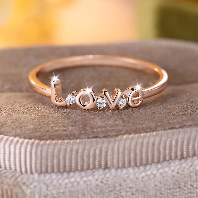 1Pc Delicate Ring Micro Inlaid Synthetic Zircon Simple Ring Design Elegant Jewelry