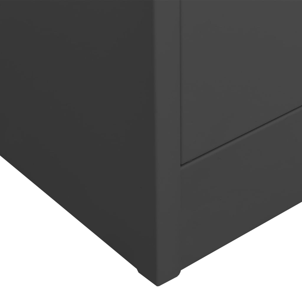 Office Cabinet Anthracite Grey 90 x 40 x 180 cm Steel