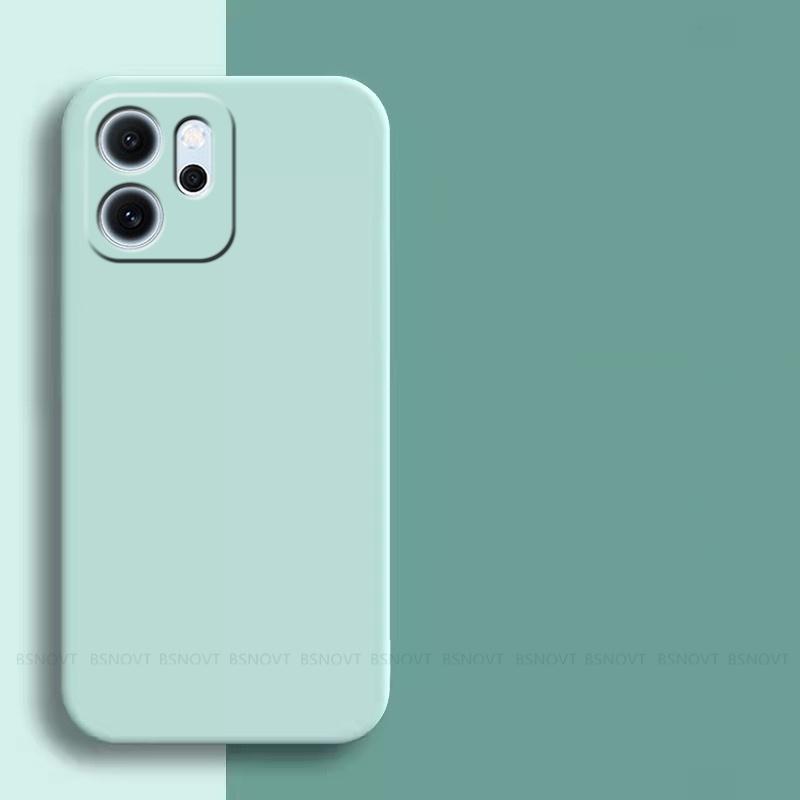 

Для чехла Reno 14F OPPO Reno 14F Capas Новый противоударный бампер для телефона Задняя крышка Мягкий ТПУ Оригинальный жидкий силикон Fundas Reno 14F Oppo reno14 f светло-зеленый