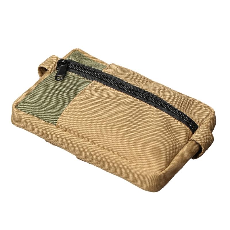 

Tactically Storage Pouch Outdoor Mini Wallets Coin Purse Mini Portable Key Card Case Travel Zipper Belt Bag Durable хаки