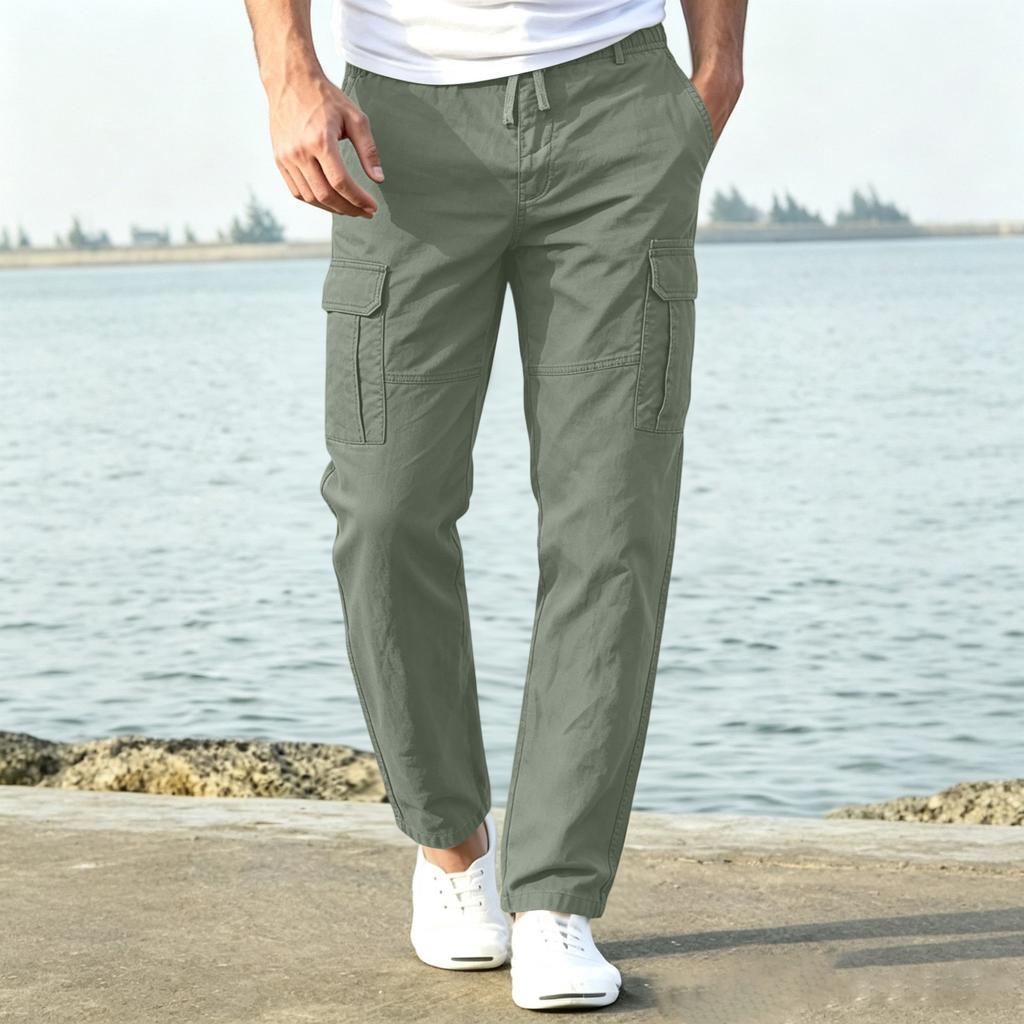 Men's Casual Cargo Pants with Multiple Pockets Color for Everyday Wear