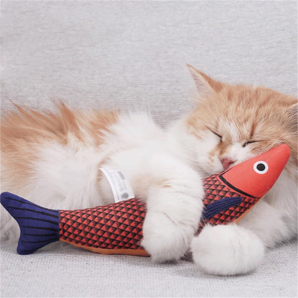 Cat Toy Fish Simulated Mint Self-Happiness Relief Boredom Teeth Molars Bite-Resistant Cat Stick Kitten Pet Supplies Cat Toy