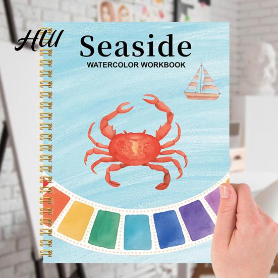Watercolor Painting Book for Beginners Workbook Step-by-Step Guide Paint Stress-relief Coloring Set Nature-inspired Water Charming Butterfly Drawing