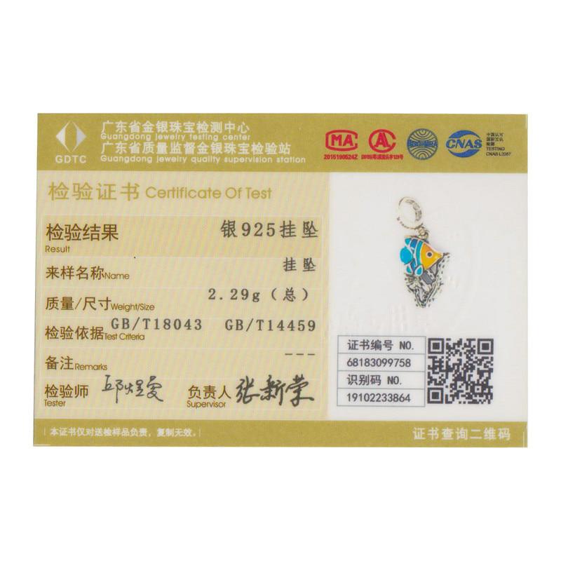 BAMOER Hot Sale 925 Sterling Silver Underwater World Tropical Fish Enamel Charm Fit Bracelet