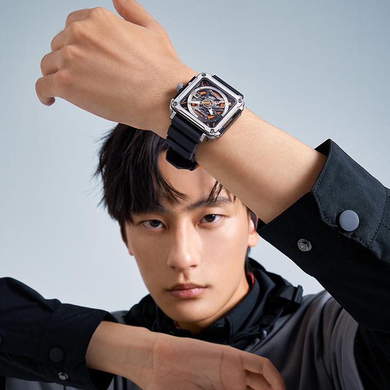 WM Watch Automatic Mechanical Watches Man Stainless Steel reloj hombre Interstellar Series Square Welly Merck Watch WM090