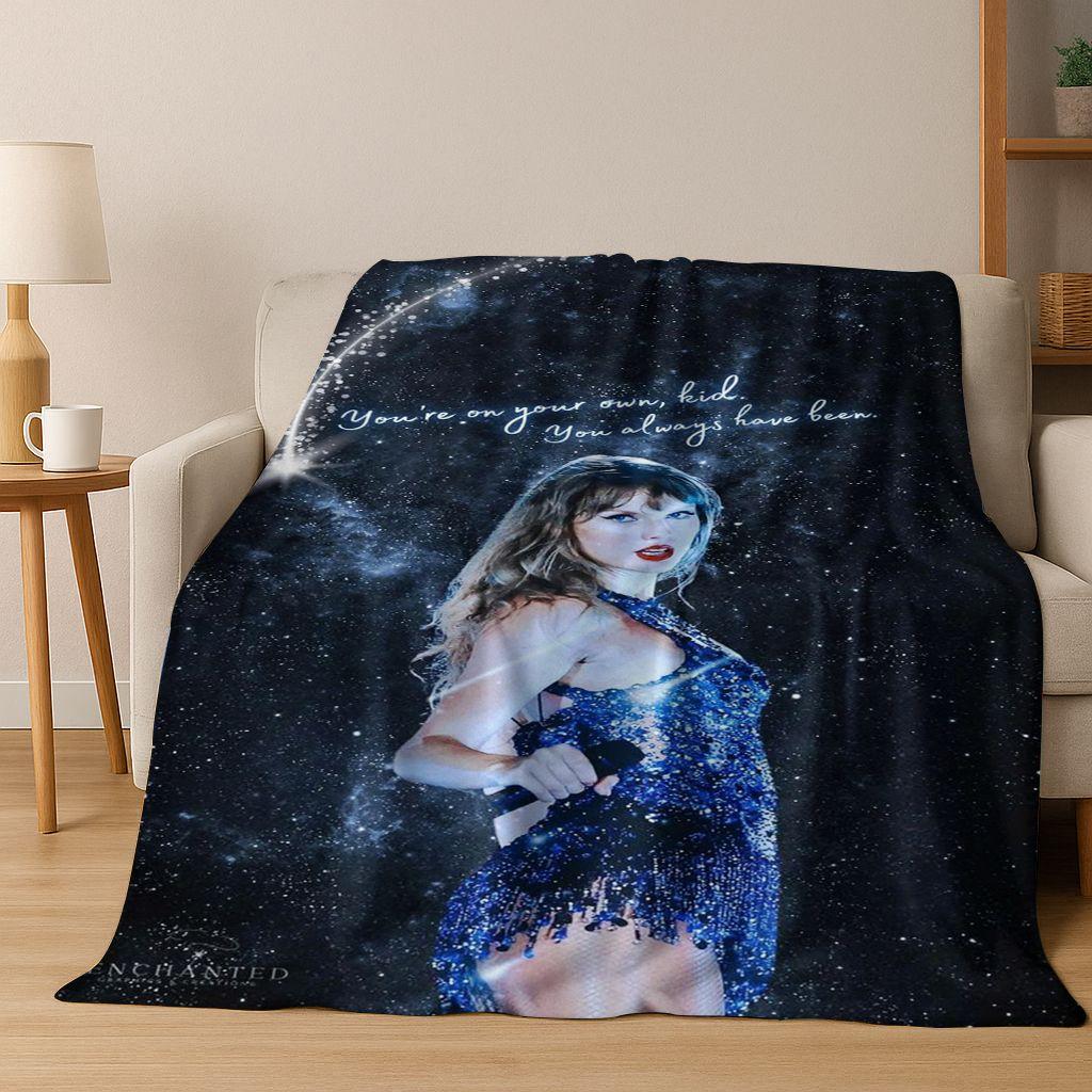 Mode T-Taylor T-Swizzle Sänger Star Flanelldecke Weiche Warme Überwurfdecke für Bett Schlafzimmer Wohnzimmer Reise Picknick Geschenk