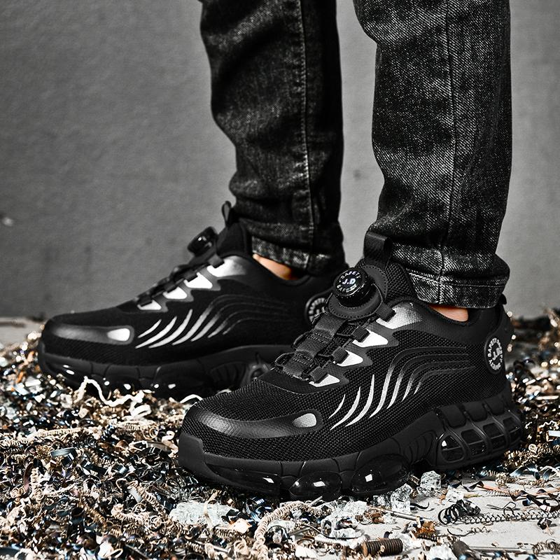 Fashion Summer Work Safety Protection Shoes Air Cushion Breathable Safety Shoes Anti-stabbing -smash Lightweight Sports Shoes For Men
