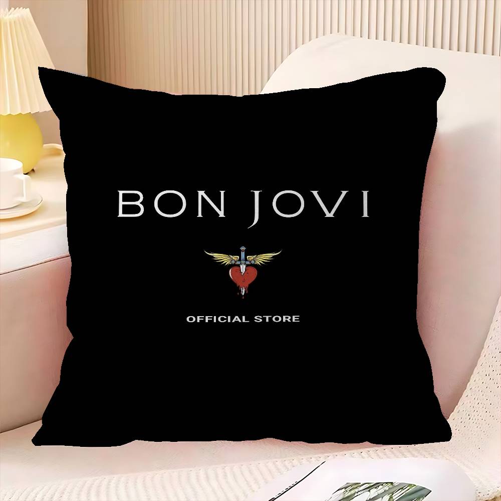 

classic vintage BBON JJOVI BAND Personalized Pillow Cover Kids Bedroom Wild Party Decor Pillowcase kid Birthday shower Gift 30x30 cm