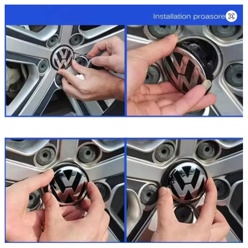 Volkswagen Car Wheel Center Hub Caps accessories 4pcs 55 56 65 70mm for VW Golf Polo Passat T-roc CC B5 B6 B7 Jetta center cover EA1
