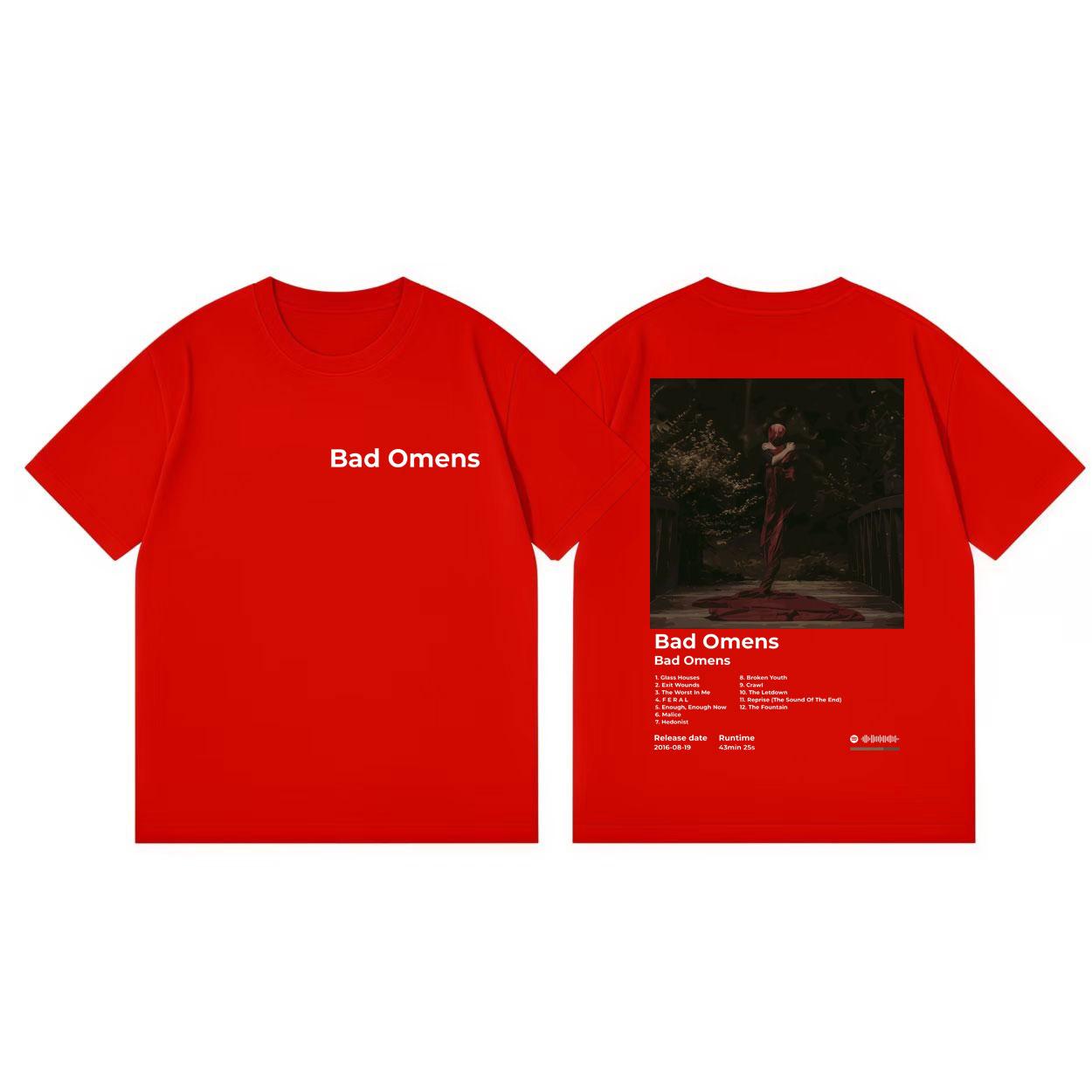 

rock band Bad Omens Music album poster Graphic Tshirt High quality fashion oversized t shirts men women Casual cotton Tshirts S