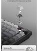 Custom Three-Mode Mechanical Keyboard: Wireless Bluetooth, Gaming & E-Sports with Side-Engraved Keycaps, Tri-Color Design & Control Knob.