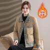 Packed Cotton-padded Clothes Short Lapel Piled Thickened Women's Cotton-padded Jackets On Clothes