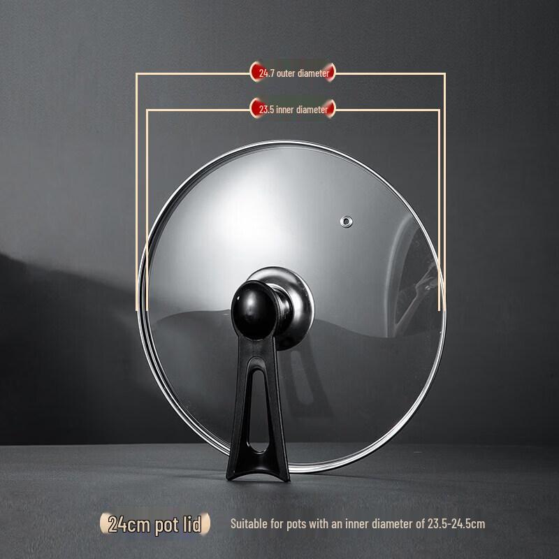 Universal Stainless Steel Tempered Glass Pot Lid