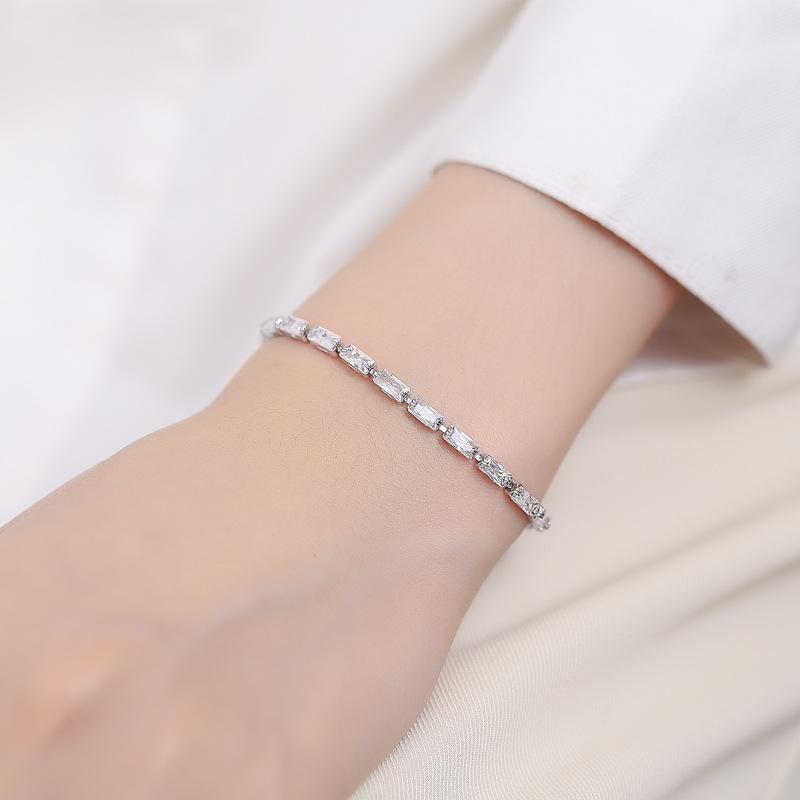 New 925 Sterling Silver Bracelet AAA Zircon High Quality Romance Bracelet Chain For Women Engagement Party Wedding Jewelry Gift