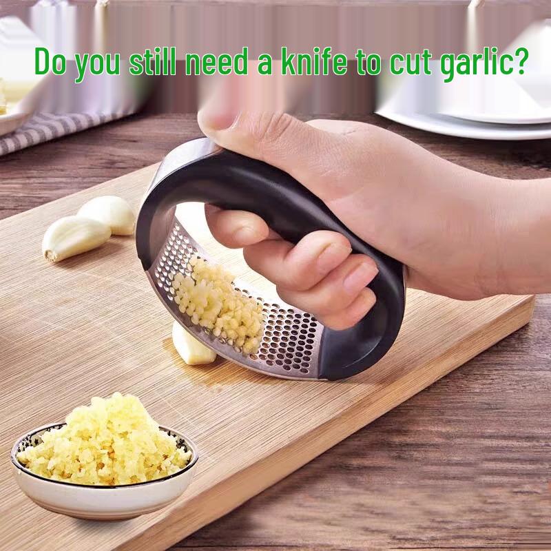 Garlic Mincer and Chopper - Manual Ring Slicing Tool for Kitchen