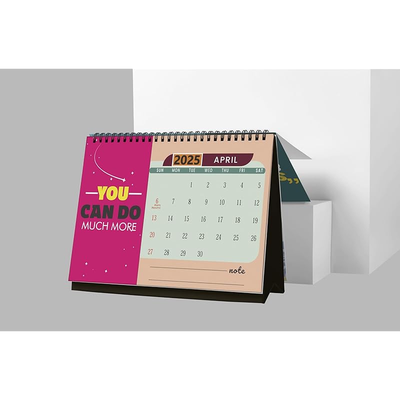 

Accuprints Motivational 2025 Calendar for Desk Planner Office Home Table New Year Hanging Kids All Year Students Plannin A5