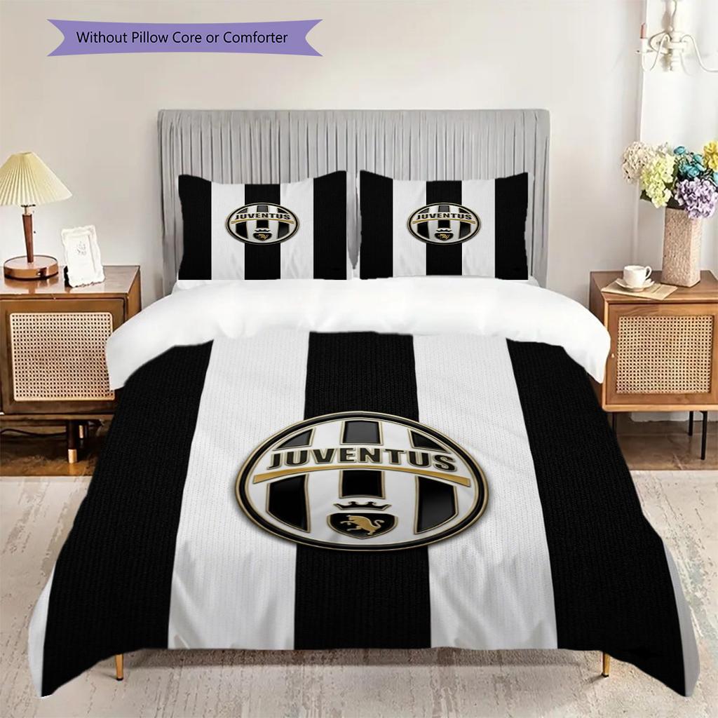 Set tre pezzi Orgoglio Heritage Juventus (1 * copripiumino + 2 * federa, senza nucleo) Copripiumino e federa morbidi e confortevoli