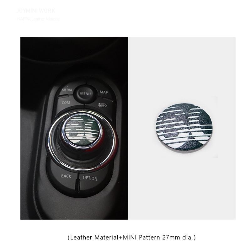 Car Central Control Multimedia Button Cover Trim Knob Sticker For MINI Cooper F55 F56 F57 Countryman Clubman Styling Accessories s3
