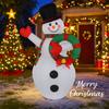 5.9FT Giant Inflatable Toy Snowman Wreath Xmas Yard Lawn Party Decoration with LED Lights Christmas Home Supplies Ornament Gift