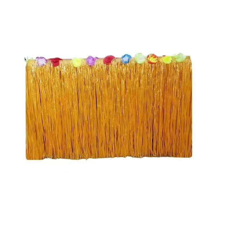 Hawaiian Party Decorations Tropical Luau Grass Table Skirt Luau Party Hula Skirt Tiki Hawaii Themed Summer Beach Birthday Party