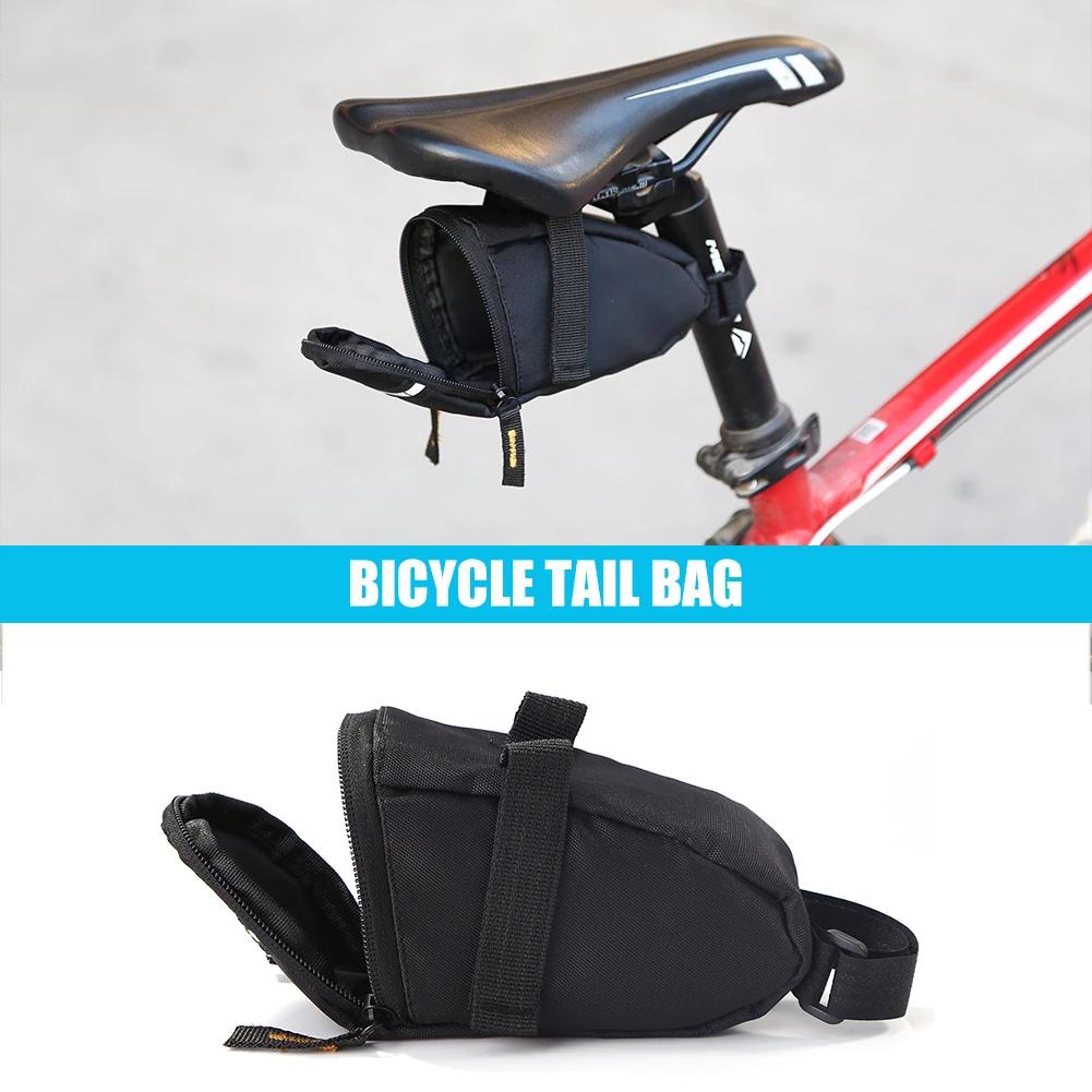 1-10pcs 1L Bicycle Saddle Bag Rainproof Portable Storage Bag Polyester Fiber Rear Seat Bag Splash Cycling Accessories Hot Sale