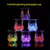 Taza de Piña Led de Colores Iluminada Vasos para Beber Brillantes Intermitentes para Fiesta Bar Discoteca Boda y Eventos