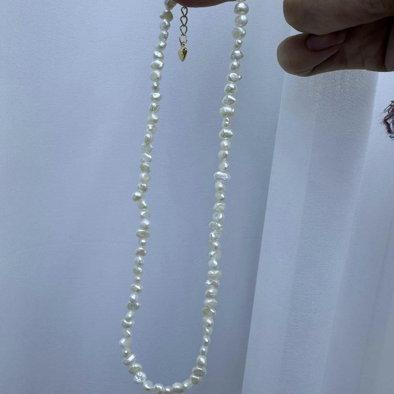 Stacked Baroque Collarbone Chain Frenchaccessible Luxuryniche Style Pearl Wheat Ear Natural Pearl Collarbone Necklace