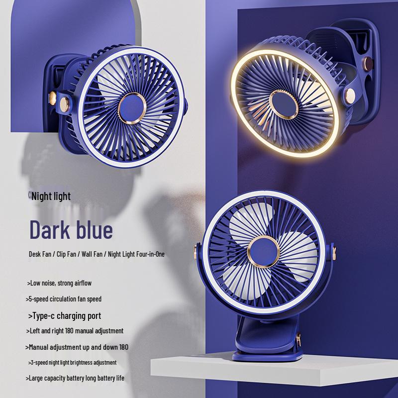 Portable USB Rechargeable Desktop Fan for Home & Dorm Use