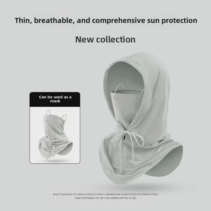 Unisex Summer UV Protection Mask Hat with Integrated Neck & Face Shield for Cycling