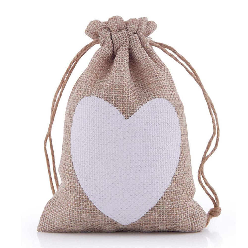 20pcs Drawstring Pouch Bags – Burlap Jute Wedding Favor Bags For Candy, Gifts, Party (14x18cm) 6 thumbnail image